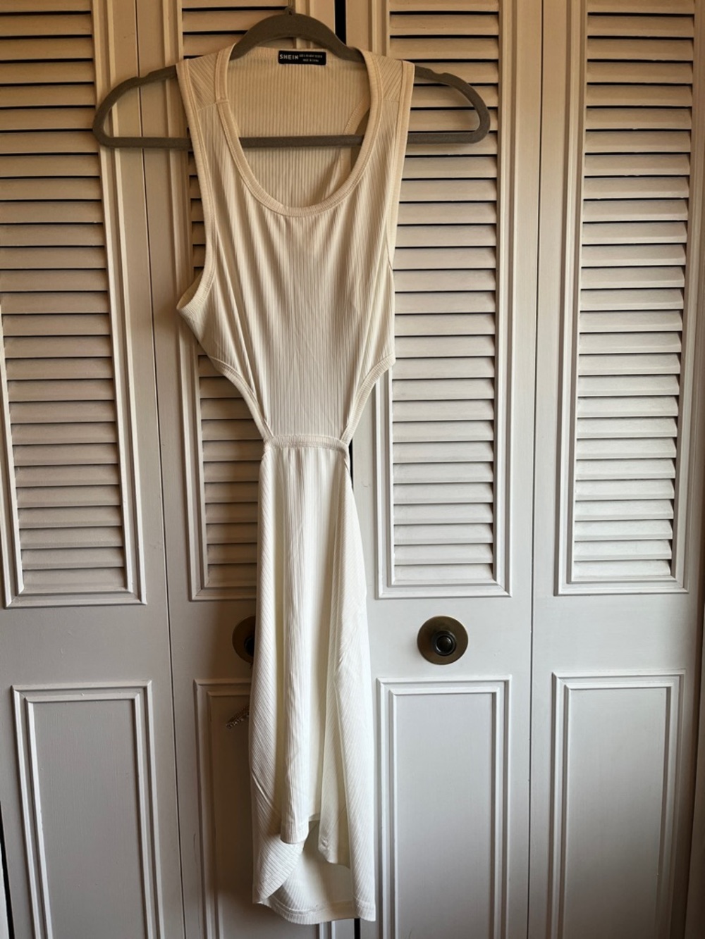 Shein Ribbed Backless Tank Dress